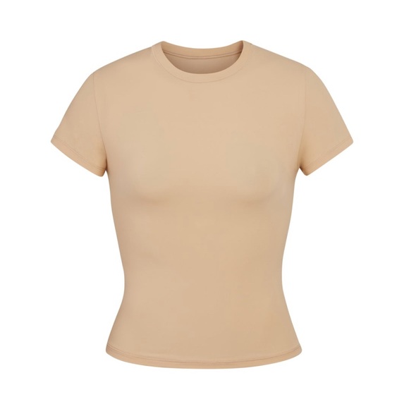 🆕SKIMS CLAY FITS EVERYBODY T-SHIRT SIZE SMALL NWT - Picture 2 of 8